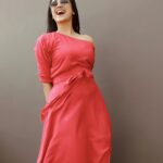 Namitha Pramod Instagram - Blessed mess vibes with pop pink 💘 Photography: @avinashchoochiphotography Wearing: @lass_designs_ Styled by : @rashmimuraleedharan MUA : @amal_ajithkumar