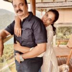 Namitha Pramod Instagram - Happy Anniversary to two wonderful parents.I have watched both of you care for each other and put other first over all these years.You are the couple that all lovers hope to be ♥️🧿 (That’s how Poppo photobombs every single picture) Love , Nami Paru Poppo