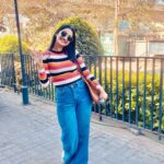 Namitha Pramod Instagram - The road to success is always under construction 😌♥️ Spot the difference guys 😝 📸 : @merynphilip #blueskyday #sunnyday #picoftheday #explorepage #myway #mystyle #instagood #trending #mood #instafamily #mood #glow #outfits Bangalore, India