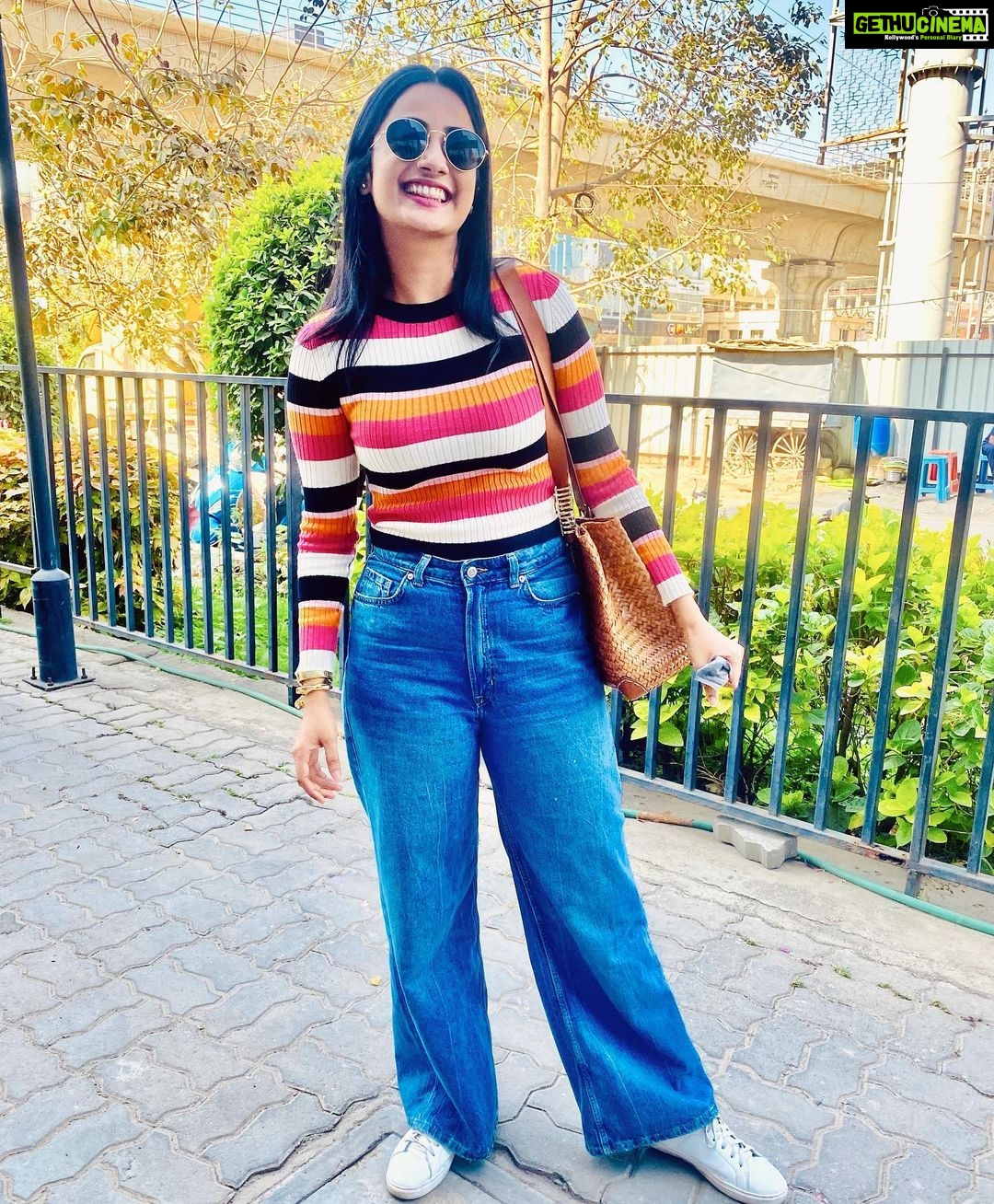 Namitha Pramod Instagram - The road to success is always under construction πβ₯οΈ Spot the difference guys π πΈ : @merynphilip #blueskyday #sunnyday #picoftheday #explorepage #myway #mystyle #instagood #trending #mood #instafamily #mood #glow #outfits Bangalore, India