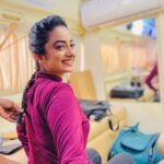Namitha Pramod Instagram - Flip your hair like you just don’t care💛 ♥️Swipe left to see the final look of my French braid.How beautifully our hairstylist Chechi did her job !! Thank you for that glow on my face @bijeeshmakeupartist(who knows to take care of my face more than you!)♥️ #myteam #constants