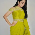 Namitha Pramod Instagram - Some fluorescent shenanigans ⭐️ Captured by : @jeesjohnphotography Wearing: @jeunemaree Jewellery: @pureallure.in Styled by : @rashmimuraleedharan makeup : Yours truly