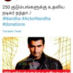 Nandha Durairaj Instagram - Thank you @ndtv https://movies.ndtv.com/tamil/kollywood/actor-nandha-donated-rice-bags-and-provision-for-250-families-in-coimbatore-2223760