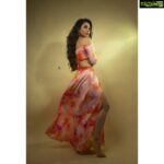 Nandini Rai Instagram - Felt like a rose.... Wearing this outfit. Photography : @chinthuu_klicks Makeup: @nookesh.malla Hair:@gsriramkrishna_hair_stylist styled: @sushmitha_bommidi #outfits #glamour #rosa #styling