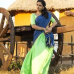 Nandini Rai Instagram - I love those connections that make this big old world feel like a little village. Photography :@chinthuu_klicks Makeup: @deepikakarnanimakeovers Hair stylist : @hairstyleby_vamsi styled: @sushmitha_bommidi Assisted by :@hamitha_dekka Location : @themayabazar #love #traditional #picoftheday #morning #quotes