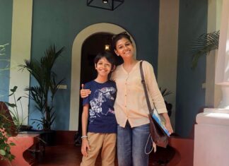 Nandita Das Instagram - Just before we leave for the airport. Sadly going back to the city. And no, I am not going bare feet!