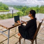 Nandita Das Instagram - In nature, with my son and his friend and her family. Half day they do online classes and the rest of the time they awalk to the forest, the river, look at trees and bugs. Working on my laptop is surely less painful here. #nature #getaway
