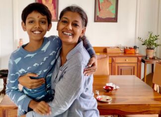 Nandita Das Instagram - This was the morning of Rakhi. All smiles! Don’t miss my salt and pepper hair. Always good to let go.