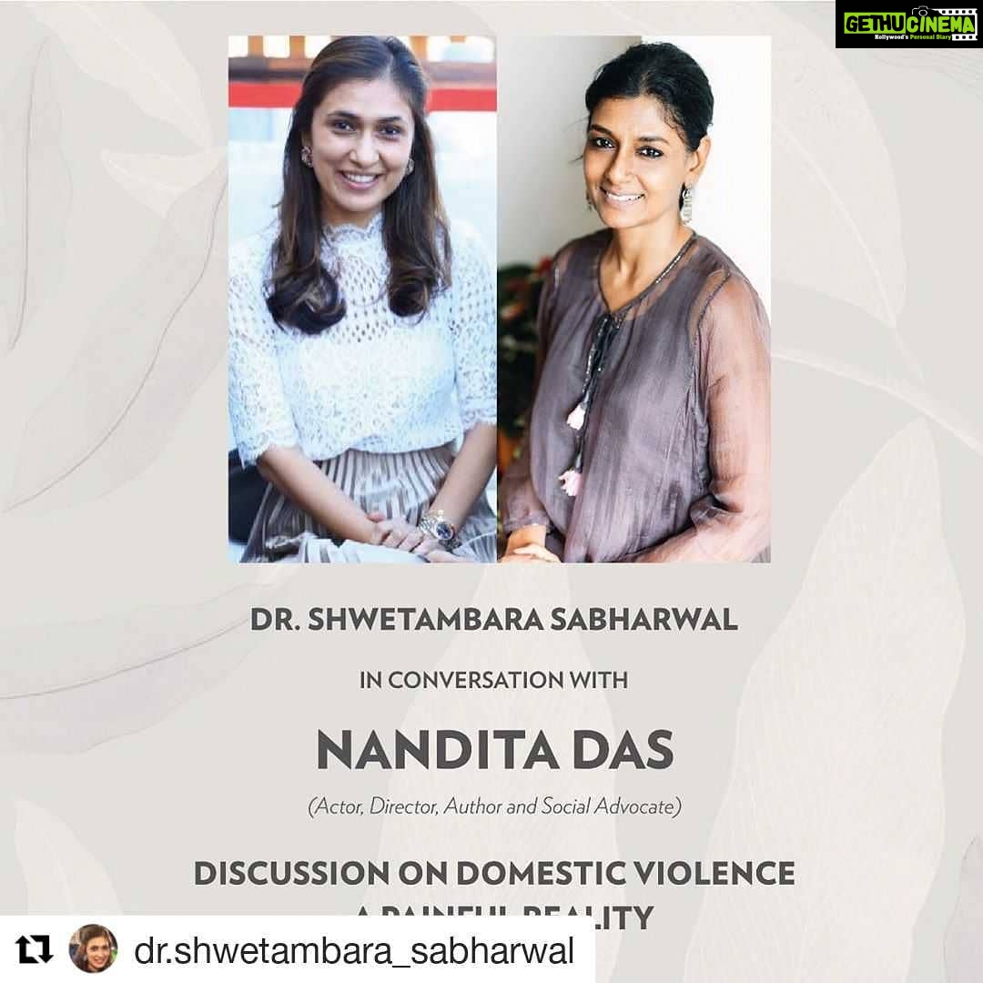 Nandita Das Instagram - #Repost @dr.shwetambara_sabharwal (@get_repost) ・・・ #NanditaDas I can’t thank you enough for your never ending compassion for those in need! Hi everyone 💕🙏🏽 During this time full of challenges, new learnings, coping with ambiguity and a quest to fight back with resilience and compassion, our minds are focussed naturally on us and what is ours. A lot of people are doing their best to help those in need. As if this wasn’t enough to bombard our mind space- I needed to talk about a large population out there locked in their homes with aggressors, violators and perpetrators.. while we assume a “home” is the safest place, for some people it is the most dreadful and terrifying experience due to domestic violence. As educated people I wish for us to spare some time talking, educating, counselling and advocating non-violent homes, peaceful conflict resolution and finding critical support for victims. Let’s be completely non tolerant of domestic violence towards anyone- women, children and men.. (in order of %) Every single person deserves a loving family and a safe home! #psychology #human #respect #domesticviolence #counselling #education #values #safehome