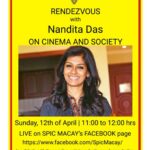 Nandita Das Instagram – I had volunteered with SPICMACAY when I was in college. I am grateful for how they bring art and artists to the youth. I will be  sharing my thoughts about how society influences cinema and in return cinema influences society. I look forward to the questions that emerge from it. While it’s for their volunteers, all are welcome. ‘See’ you on Sunday!
