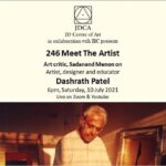 Nandita Das Instagram – Repost by @reposta.app_
———
We are delighted to collaborate with the @iic_delhi for the #MeettheArtist (MTA) programme. 

The guest for the 246th edition is the eminent Art critic,  #SadanandMenon, who will speak on #DashrathPatel, the well-known artist, designer and educator. 

Live on #zoom and #youtube, use the #linkinbio

Sadanand Menon will speak about Dashrath Patel, whom he considered his mentor. In 1998, he curated the Retrospective Exhibition, Fifty Years of Dashrath Patel’s Work, that was held at the #NGMA, Delhi and Mumbai. The lecture will explore the multi-faceted life of an incredible multi-media artist, designer and educator. Dashrath Patel was the first Director of the #NationalInstituteofDesign (NID) when it was founded in 1961. In the two decades at NID, his contribution was immense in making the institution an iconic design school.

#JDCentreofArt #jdcamta #artist #designer #educator