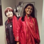 Nandita Das Instagram - At London BFI. Last night. With an Agnes Varda cut out outside the Curzon theatre -venue of Manto screening.