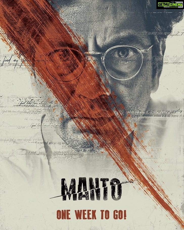Nandita Das Instagram - Only one more week to go for #Manto! The culmination of a six year journey... @Mantofilm out in theaters 21st September!