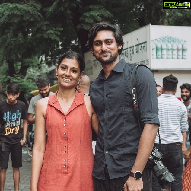 Nandita Das Instagram - With @adityavarmaarts on the last day of shoot. Every moment on set was memorable, thank you for being part of our @mantofilm journey. Wishing you all the best for your future! Aditya also wrote up a lovely piece on Vice about his #Manto experience : https://tinyurl.com/AdityaOnManto