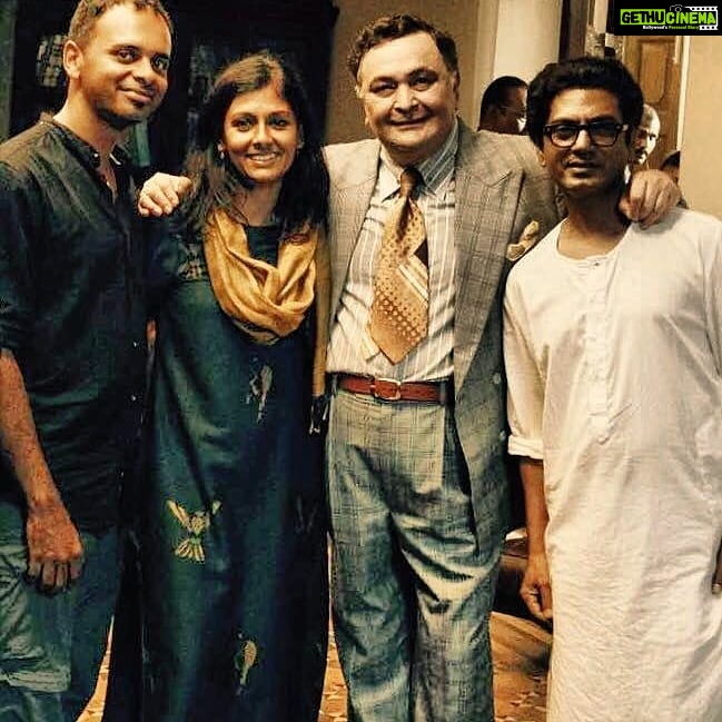 Nandita Das Instagram - With our director of photography @kartikvijay and Rishiji. All smiles after a good day's shoot! #Manto @nawazuddin._siddiqui @mantofilm