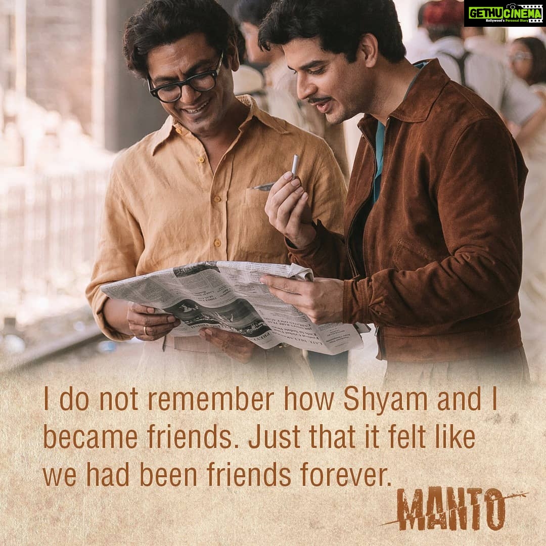 Nandita Das Instagram - Manto's friendship with Shyam was one of his most pivotal relationships. It changed the course of his life. @viacom18motionpictures @hp_india @nanditadasofficial #FilmStoc @nawazuddin._siddiqui @rasikadugal #PareshRawal #JavedAkhtar #RishiKapoor@gurdasmaanjeeyo @tahirrajbhasin#JatishVarma #SameerDixit @MagicIfFilms #MeetManto #Manto