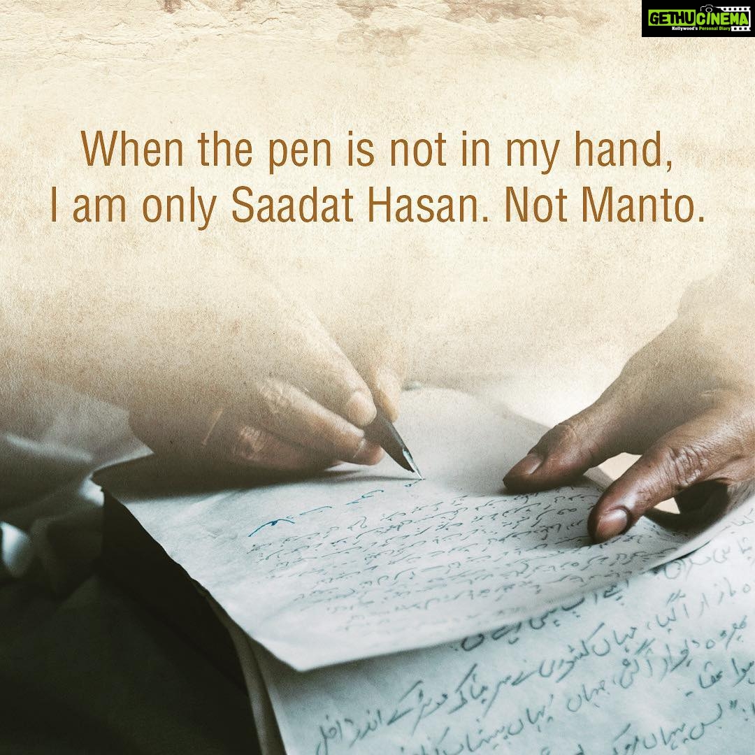 Nandita Das Instagram - From today I will share the power of Manto’s words for those who may not have read him. @mantofilm @nawazuddin._siddiqui @rasikadugal @tahirrajbhasin #manto #literature #quotes #words #pen