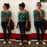 Nandita Swetha Instagram - My travel look for the day-) Top- @veromodaindia Pant & slingbag- @zara flip- @koovsfashion Watch- @ferragamo lipstick - @maccosmetics #Traveltime #Poser #Broclick #Airport #Hyderabad #Airasia