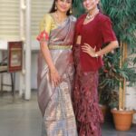 Nandita Swetha Instagram - Indian fashion mix✨ @nanditaswethaa wearing a beautiful silk saree and i am wearing a Indo-western outfit. Both look beautiful in its own way . . . Saree from : @mayurika_thefreshfashion . . #vsway#fashiongram#fashionaddict#love #fashionista #photography #instagood #photooftheday #art #picoftheday #photo #artist #instadaily #fashion #fashiondiaries #nanditaswetha#hyderabad#southindianweddings#ootd#fashionblogger #actress Bangalore, India