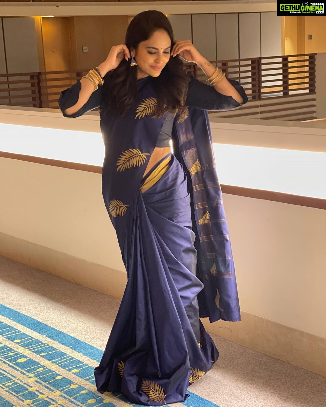 Nandita Swetha Instagram - Happy dasara All❤️ . Wearing @magical_wings_collections saree . Makeup @munna_makeup_artist Hairstyle @vadhuvumakeupstudio . #collaboration #saree #indian