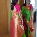 Nandita Swetha Instagram - Back again with my favourite saree❤️❤️❤️ Saree from @sln_sarees Jewellery - @cheapokart Lipstick - @bellavoste 💄💄 #Green #Sari #Neck #Sleeve #Waist #Silk #FashionDesign #Trunk #FormalWear #Makeover #Magenta #actress #nanditaswetha #southactress #bangalore #hyderabad #cute #instagood #beautiful #girl #brandonflowers #love #lovely #branded