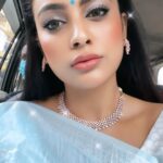 Nandita Swetha Instagram - Makeup, Filter, Glitter all by choice❤️ . #throwback #saree #makeup #collaboration #influencer #actor #actorslife #nanditaswetha #tfi #homelylook #southactress