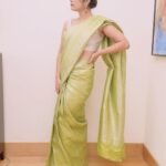 Nandita Swetha Instagram - ‘Wearing a Saree is kinda therapy’ . Saree from @niramonlineclothing . #saree #sareelove #sareedraping #sareelovers #sareeindia #nanditasaree #homely #southlook #sleeveless #tfi