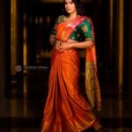 Nandita Swetha Instagram – First time in 🍊 orange-) 
.
The lovleg green blouse & Orange saree from 
@pretty_fashion_wardrobe 
.
Accessories by @
.
Organised by : @wedding.destination.chennai 
Mua : @laavi_me & Team 💄💄💄
Photography : @george_ferna_photography 📷📷

.
#shoot #click #pic #picoftheday #poser #actress #sareelook #orangesaree #blousedesign #curlyhair #event #promotion #southactress #tfi #nanditaswetha #nanditaswethahomely #nanditaswethasaree #fashion #south #homely #instapic #instagram #instagrammer ITC Grand Chola, Chennai