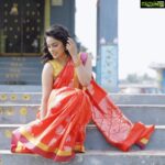 Nandita Swetha Instagram – ‘Saree day’
.clicked by @saichephotography 

Saree from @radheyscouture 
.
#sareelove #sareedraping #poser #village #click #photo #photography #curlyhair #temple #homely #instapic #instagram #instadaily #instalike