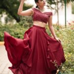 Nandita Swetha Instagram – ❤️❤️❤️❤️
 Let me count How many hearts I am going to get!!! 
.
.
.
Clicked by @naveenvcphotography 
.
Outfit by @lleno__de__gracia 
.
Accessories by @twinkle_jewelleries 
.
Makeup by @makeuphairbyglory 

.
.
#bangalorediaries❤ #maroondress #lehenga #lehengalove #croptop #croptoplehenga #photography #photo #click #pose #twirl #attitude #pose #poser #collaboration #southactress #nanditaswetha #actor #trending #hashtags #love #flareskirt #designerwear #designer #promotion Bangalore, India