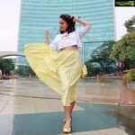 Nandita Swetha Instagram - ‘Twirling’ . . Top from @squad_clothing_ . Clutch and flats from @sreepassion . Skirt from @Zara . . #twirl #croptop #poser #actress #influencer #collaboration #whitetop #bangalore #orionmall #curlyhair #rainday #cloudy #nanditaswetha #actressnandita #south #instagram #instadaily Bangalore, India