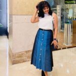 Nandita Swetha Instagram - No caption . Pic courtesy tho dhena padega 😍 @devika_s_yadav Watch - @rado Top - @zara Skirt - streetshopping Shoes- @zara . #newhaircut #shothair #bargandy #newlook #actresslife #instagood #insta #positivemode #begood UB City, vittal mallya road, Bengaluru.