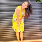 Nandita Swetha Instagram - That crazy poser😛😛😛 . . Wearing @pink_yshoppy Hair accessories @forever21 Shoes @zara . #dayout #casual #outfit #yellowdress #funday #laughout #longhair #purplelips #poser #actor #actress #actresslife #southactress #bangalore
