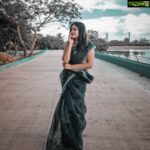 Nandita Swetha Instagram - 'Color me true' . . . Shot on @samsung #s20ultra Wearing @urban_closet_ethnic . #candid #skyisblue #saree #outdoor #look #water #lake #instapic #instagram