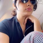 Nandita Swetha Instagram - Travelling is part of my life. I started enjoying it recently. More places to see n more places to explore Wearing Cap- @shienoutfits 🧢 Top - @zara 👚 Pant - @forever21_in 👖 Watch - @apple ⌚️ Shoes- @ignite 💝💝💝 ⛸⛸ #nomakeup 💐💐 #traveller #poser #selfie #11pro #snapchat #heloapp #nanditaswetha #black Kepagowda International Airport Bangalore