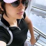 Nandita Swetha Instagram - Travelling is part of my life. I started enjoying it recently. More places to see n more places to explore Wearing Cap- @shienoutfits 🧢 Top - @zara 👚 Pant - @forever21_in 👖 Watch - @apple ⌚️ Shoes- @ignite 💝💝💝 ⛸⛸ #nomakeup 💐💐 #traveller #poser #selfie #11pro #snapchat #heloapp #nanditaswetha #black Kepagowda International Airport Bangalore