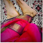 Nandita Swetha Instagram - I jus loved dis pic. #soul #pic #pinksaree #tradition #golusu #gejje #kaalgejje #gold #instapic #instagram