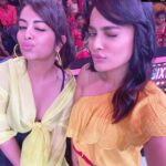 Nandita Swetha Instagram - With this #munchkin today💖💖💖 @avikagor #6thsense #telugu #yellow #jumpsuit #ekkadikipothavchinnavada