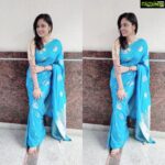 Nandita Swetha Instagram - Being myself🦋🦋🦋🦋 Saree from @shopaholic_collections 👏🏻👏🏻 #marriage #friend #saree #traditional #homely #poser #bangalore #shop #blouse #blue #instagram #nanditaswetha #indian #southindian #kannadathi