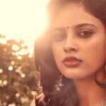 Nandita Swetha Instagram - Being myself-) Clicked by non other than @antonyfernandophotography #terraceclick #sunset #magiclight #selfmakeup