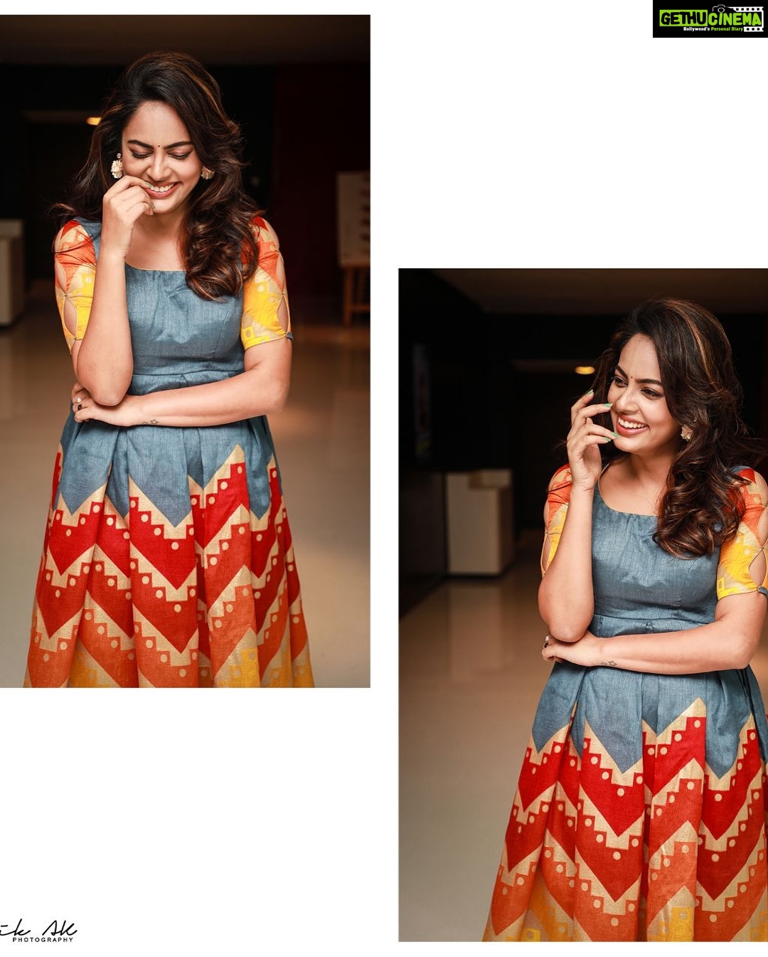 Nandita Swetha Instagram - M tired still happy to smile at the cameras. Clicked by @karthikakphotography u r awesome broππ»ππ» #Asuravdham #Release #Dress #Smile #Actor #Kollywood #Tollywood