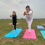 Navaneet Kaur Instagram – Like Mother Like Daughter…Happy International Yoga Day