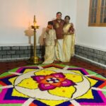Navya Nair Instagram - Happy onam to all of u loved ones ... #onam #changanasserydays.. pookkalam at home