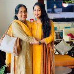 Navya Nair Instagram - To the forever happiest souls in my life .. my@mom and my brother … love u both to the moon and back .. happy bday to my amma and kannaaaa … ummmaaa…