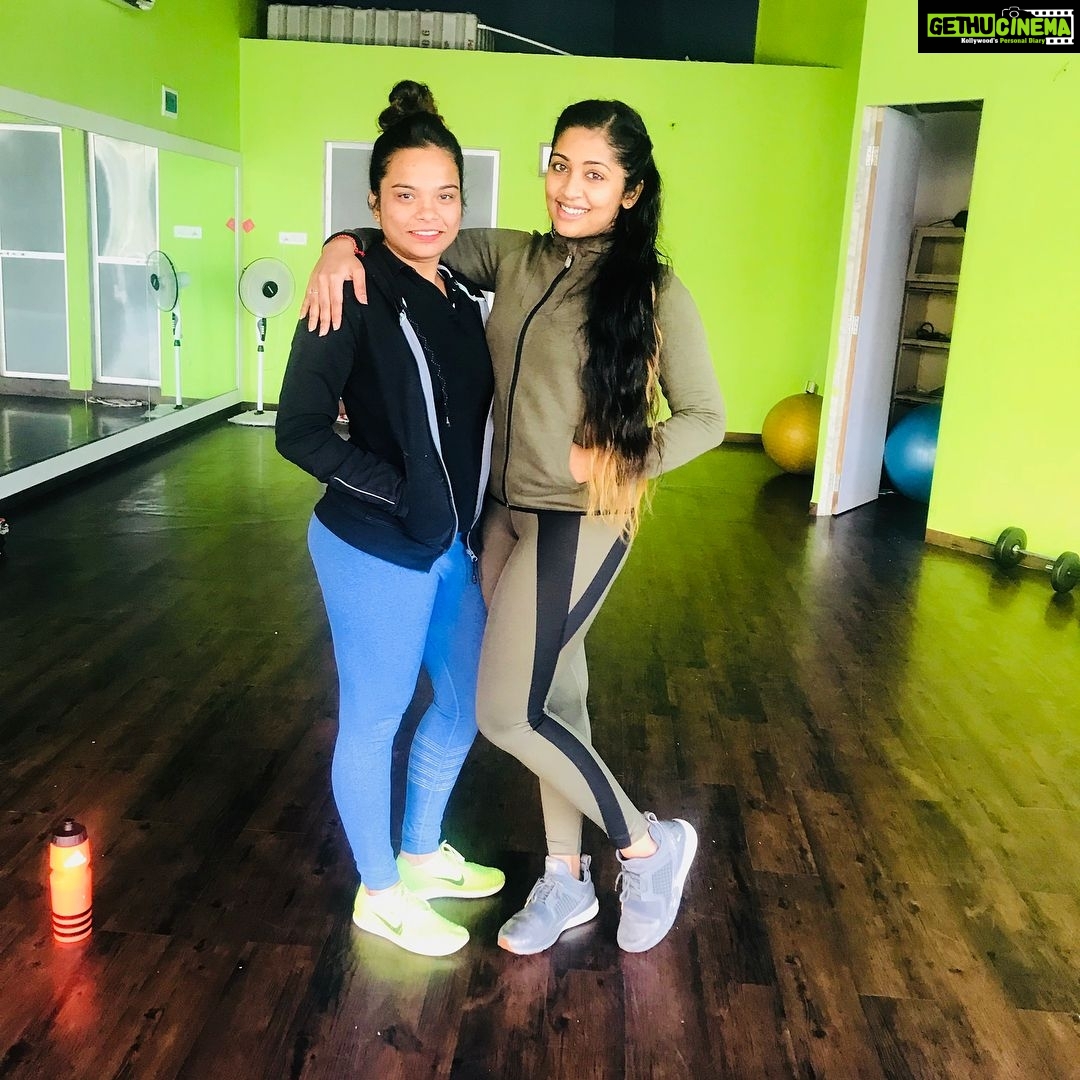 Navya Nair Instagram - Me and my Brenda darls ###fitness-freaks##trainer ##friendππππ