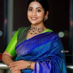 Navya Nair Instagram - Lovers dont finally meet somewhere , they are in each other all along .. rumi ❤️❤️❤️ MUA @amal_ajithkumar styling @sabarinathk_ loved the blouse sabbu Jewellery @sangeetha916gold Saree @seemattitextiles