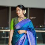 Navya Nair Instagram - Lovers dont finally meet somewhere , they are in each other all along .. rumi ❤️❤️❤️ MUA @amal_ajithkumar styling @sabarinathk_ loved the blouse sabbu Jewellery @sangeetha916gold Saree @seemattitextiles