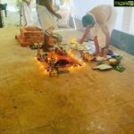 Navya Nair Instagram - Pooja scenes at ancestral home ..