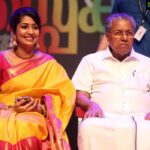 Navya Nair Instagram - Happy bday comrade ... our CM ... love and respect .. @pinarayivijayan @cmokerala @kamalavijayan