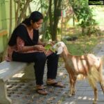 Navya Nair Instagram - Love for animals .. break time .. location ORUTHEE 🔥.. panampilly nagar clicks by @ajimuscat @vkprakash61 @jimshi_khalid